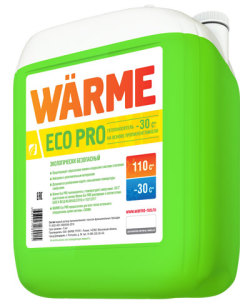Теплоноситель Warme Eco PRO 30 на основе пропиленгликоля, 10 кг
